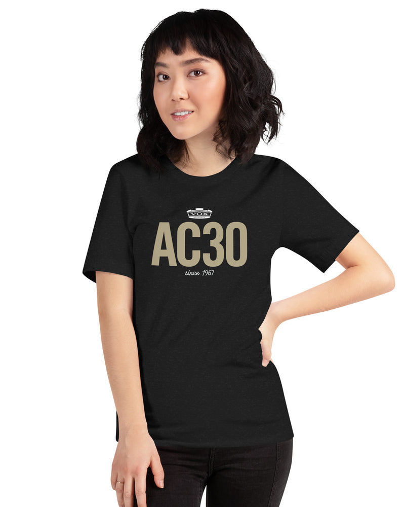 VOX AC30 Short Sleeve Unisex T-Shirt - Black Heather - Photo 6