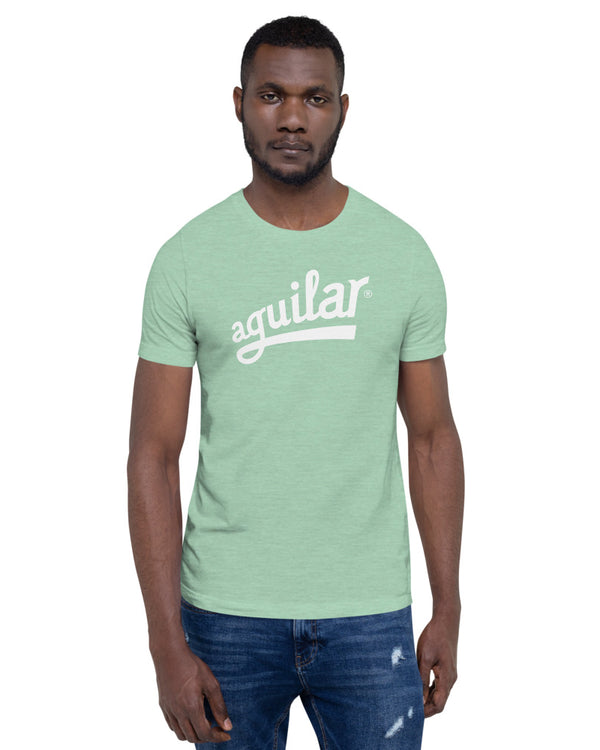 Aguilar Logo Short Sleeve Unisex T-Shirt - Heather Prism Mint - Photo 8