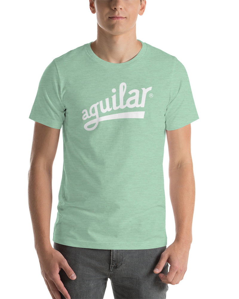 Aguilar Logo Short Sleeve Unisex T-Shirt - Heather Prism Mint - Photo 9