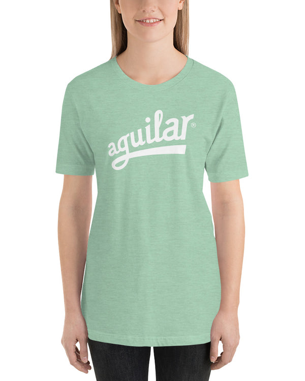 Aguilar Logo Short Sleeve Unisex T-Shirt - Heather Prism Mint - Photo 3