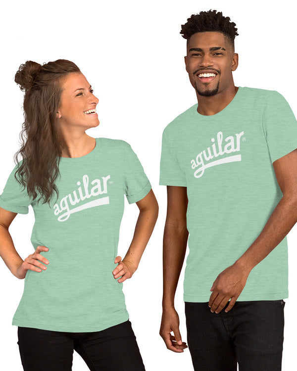 Aguilar Logo Short Sleeve Unisex T-Shirt - Heather Prism Mint - Photo 13