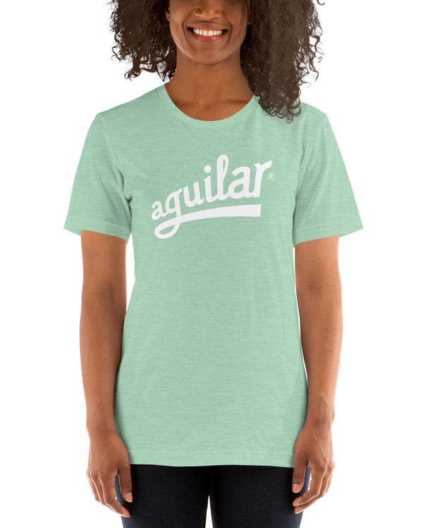 Aguilar Logo Short Sleeve Unisex T-Shirt - Heather Prism Mint - Photo 5