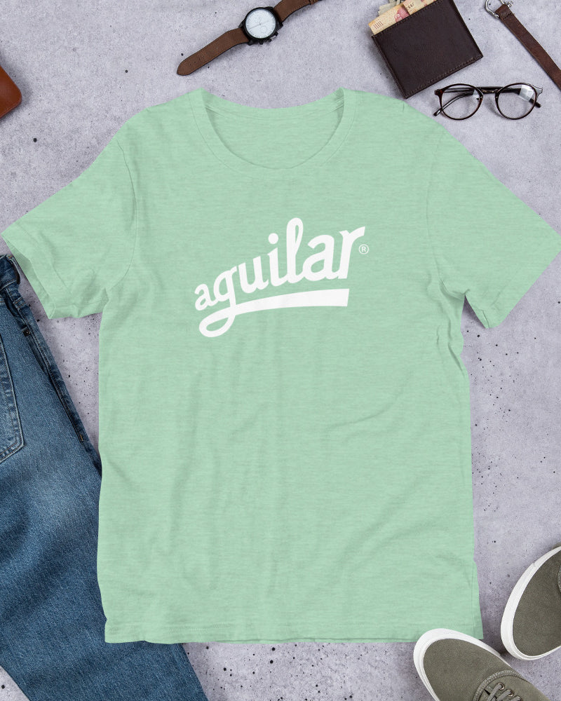 Aguilar Logo Short Sleeve Unisex T-Shirt - Heather Prism Mint - Photo 6