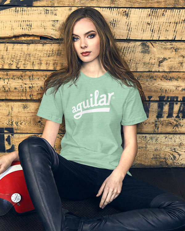 Aguilar Logo Short Sleeve Unisex T-Shirt - Heather Prism Mint - Photo 11