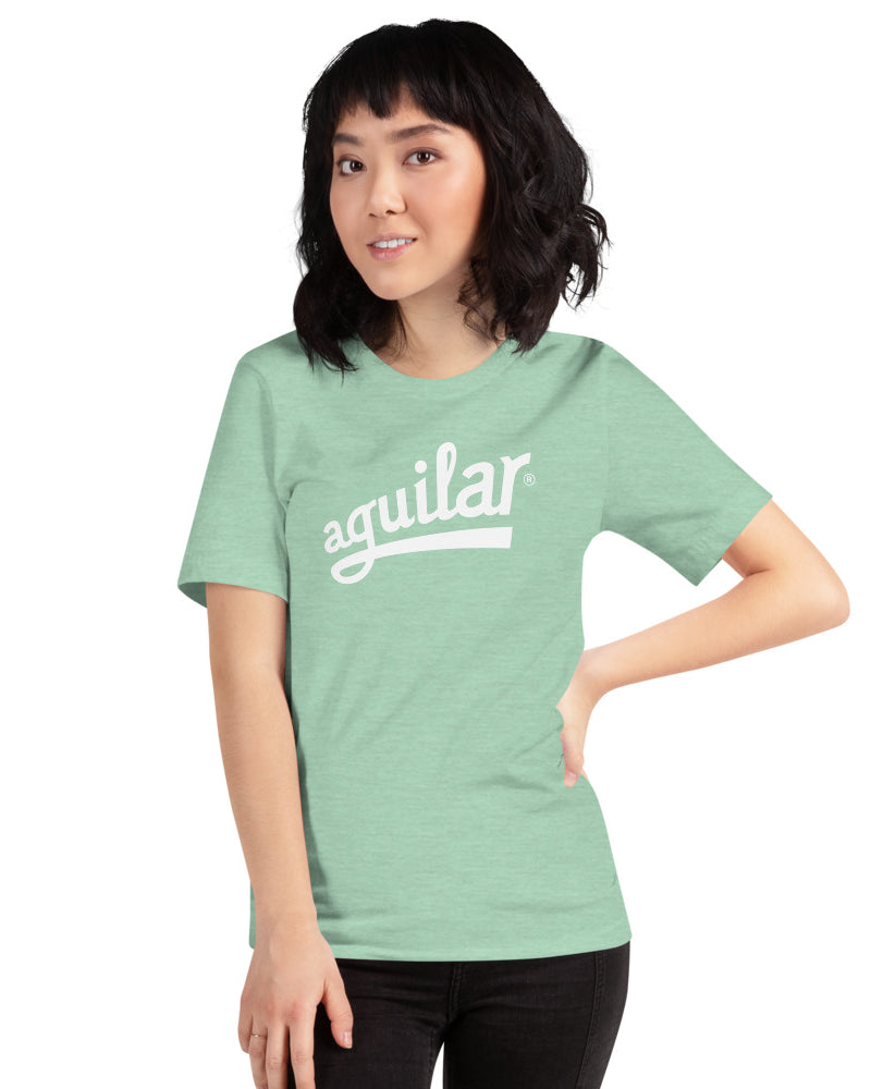 Aguilar Logo Short Sleeve Unisex T-Shirt - Heather Prism Mint - Photo 15