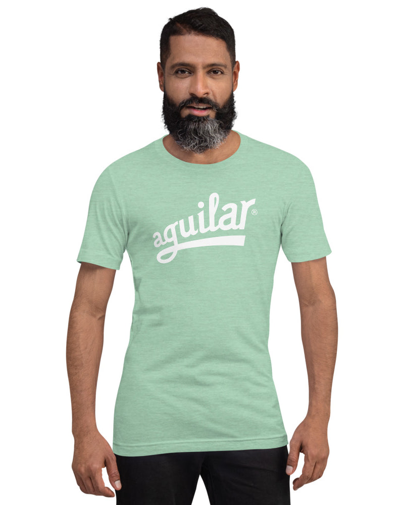 Aguilar Logo Short Sleeve Unisex T-Shirt - Heather Prism Mint - Photo 14