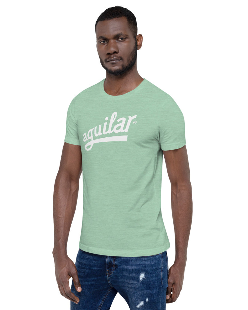 Aguilar Logo Short Sleeve Unisex T-Shirt - Heather Prism Mint - Photo 4