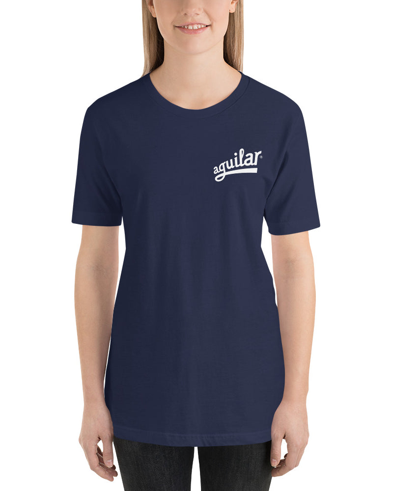 Aguilar Minimal Logo Short Sleeve Unisex T-Shirt - Navy - Photo 8