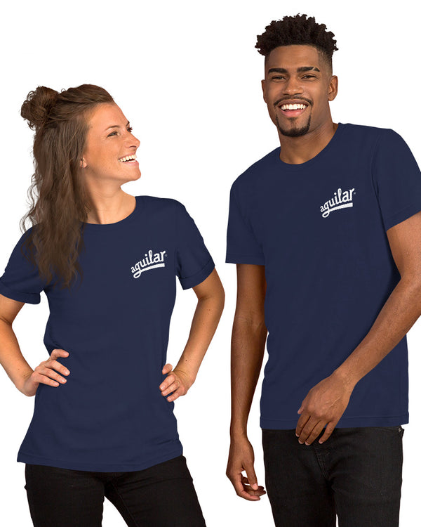 Aguilar Minimal Logo Short Sleeve Unisex T-Shirt - Navy - Photo 5