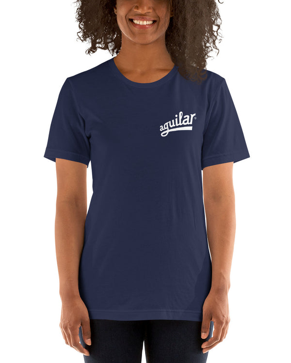 Aguilar Minimal Logo Short Sleeve Unisex T-Shirt - Navy - Photo 4