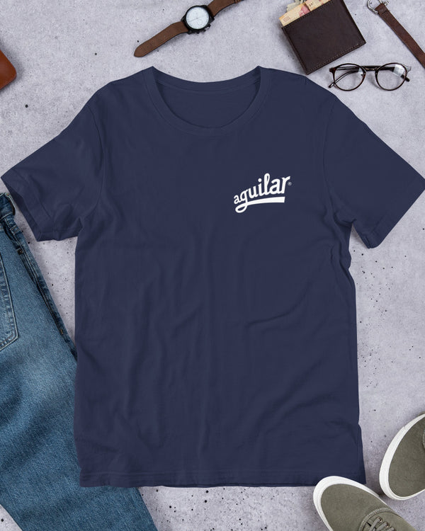 Aguilar Minimal Logo Short Sleeve Unisex T-Shirt - Navy - Photo 15