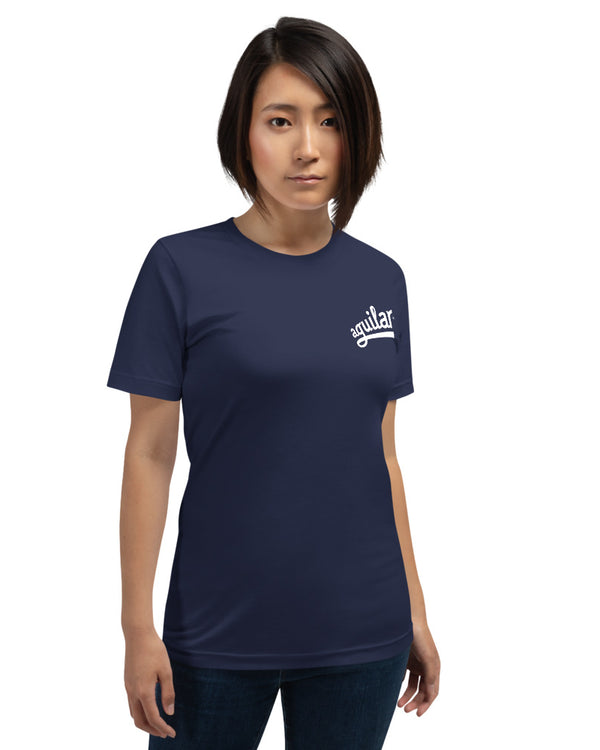 Aguilar Minimal Logo Short Sleeve Unisex T-Shirt - Navy - Photo 9