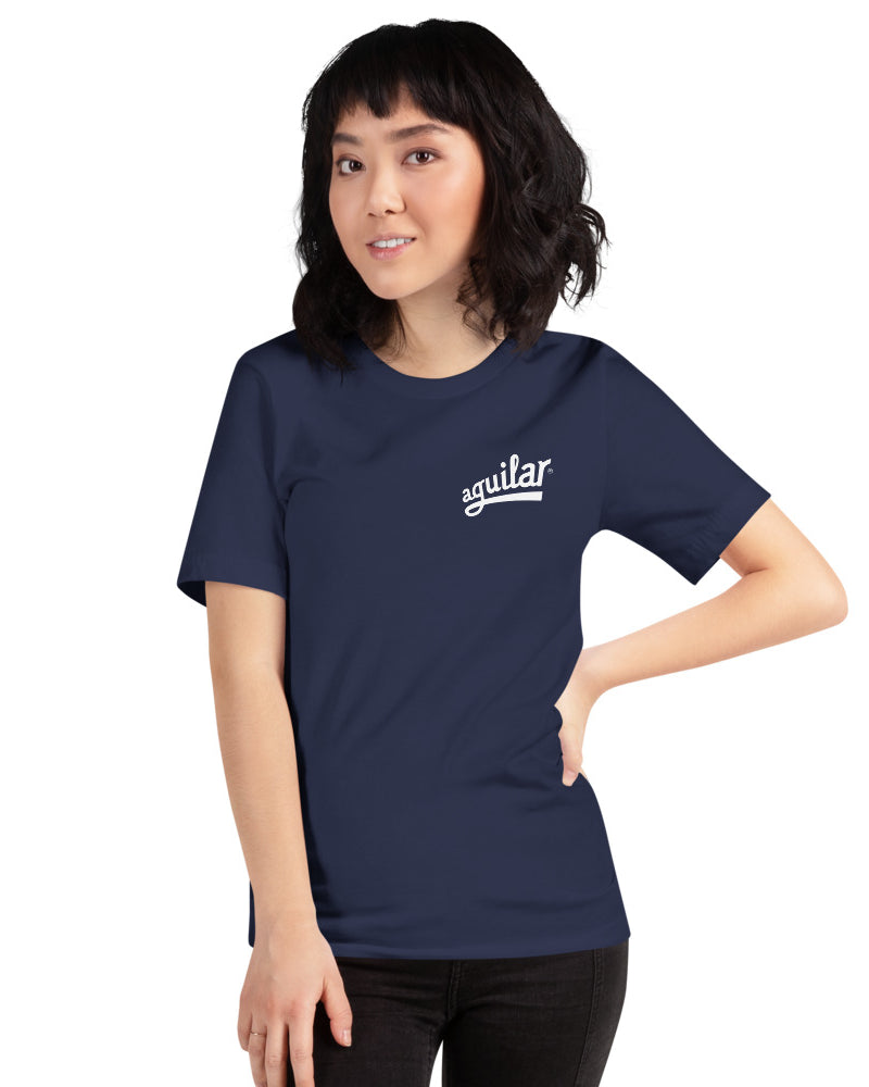 Aguilar Minimal Logo Short Sleeve Unisex T-Shirt - Navy - Photo 11