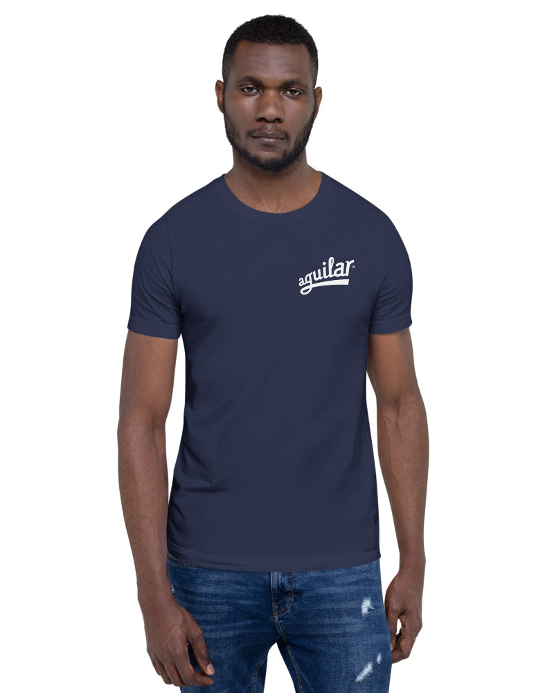 Aguilar Minimal Logo Short Sleeve Unisex T-Shirt - Navy - Photo 13
