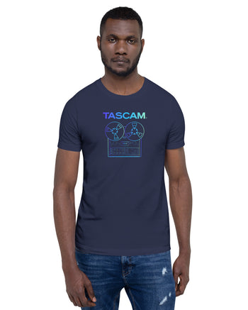 TASCAM Reel to Reel Short Sleeve T-Shirt  - Navy