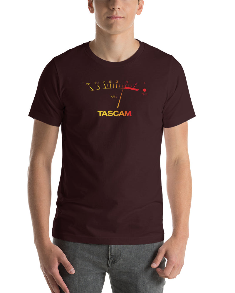 TASCAM VU T-Shirt - Oxblood Black - Photo 4