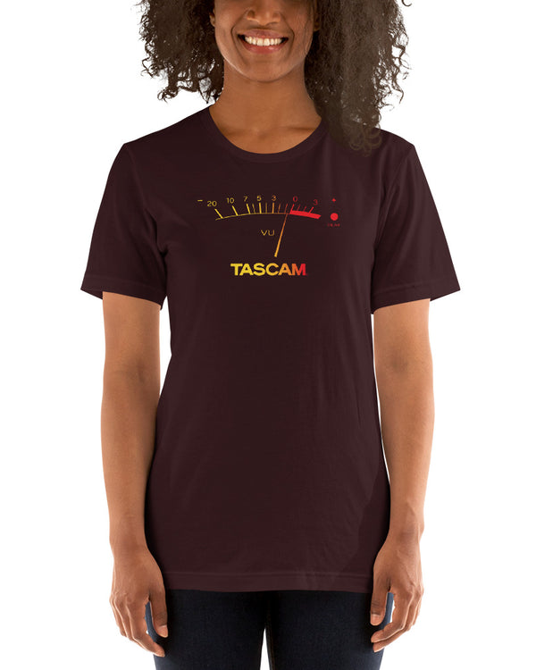 TASCAM VU T-Shirt - Oxblood Black - Photo 6