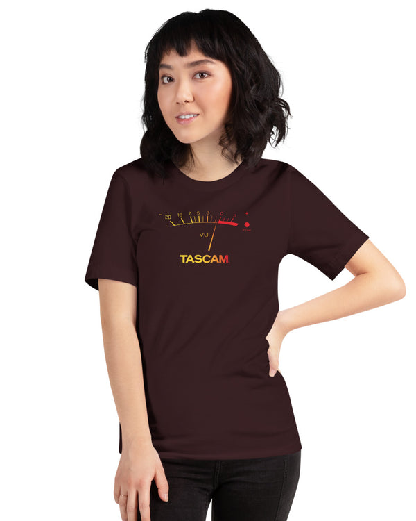 TASCAM VU T-Shirt - Oxblood Black - Photo 10