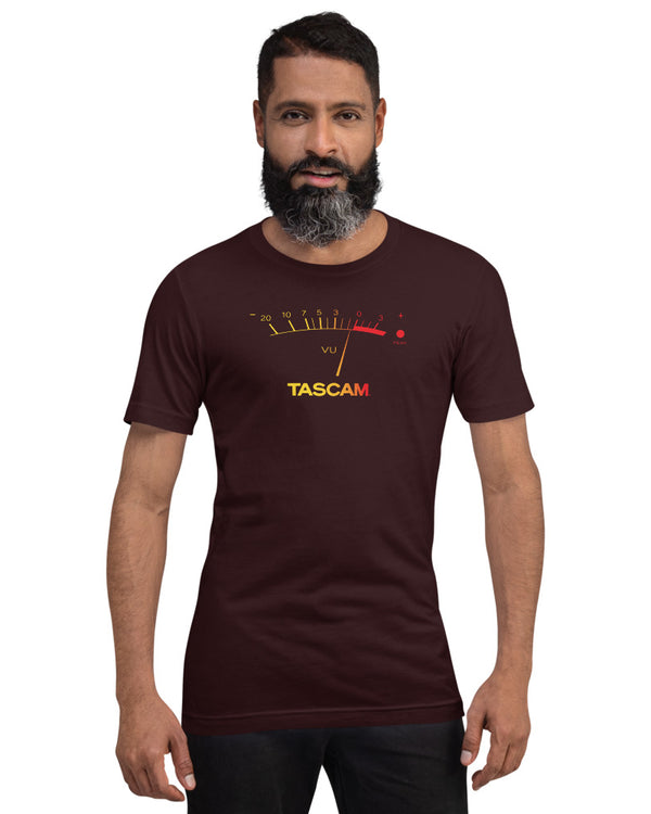 TASCAM VU T-Shirt - Oxblood Black - Photo 5