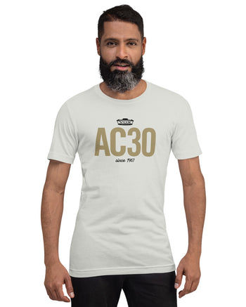 VOX AC30 Short Sleeve Unisex T-Shirt  - Silver