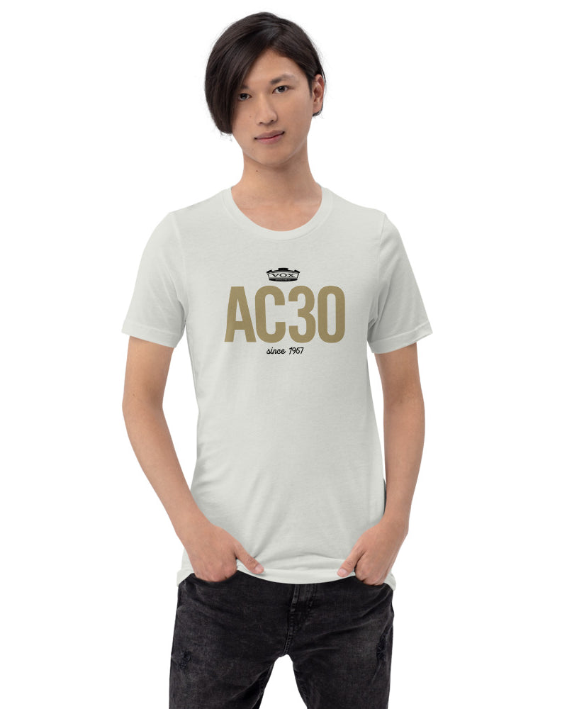 VOX AC30 Short Sleeve Unisex T-Shirt - Silver - Photo 9