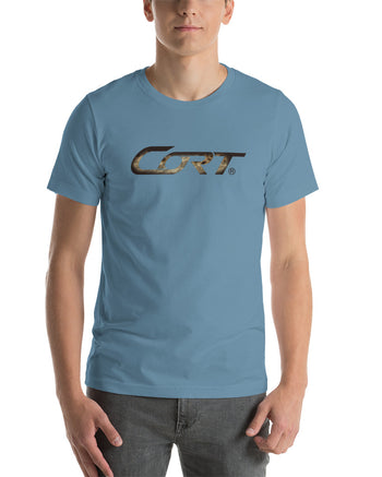 Cort Black Burl Short Sleeve T-Shirt  - Steel Blue