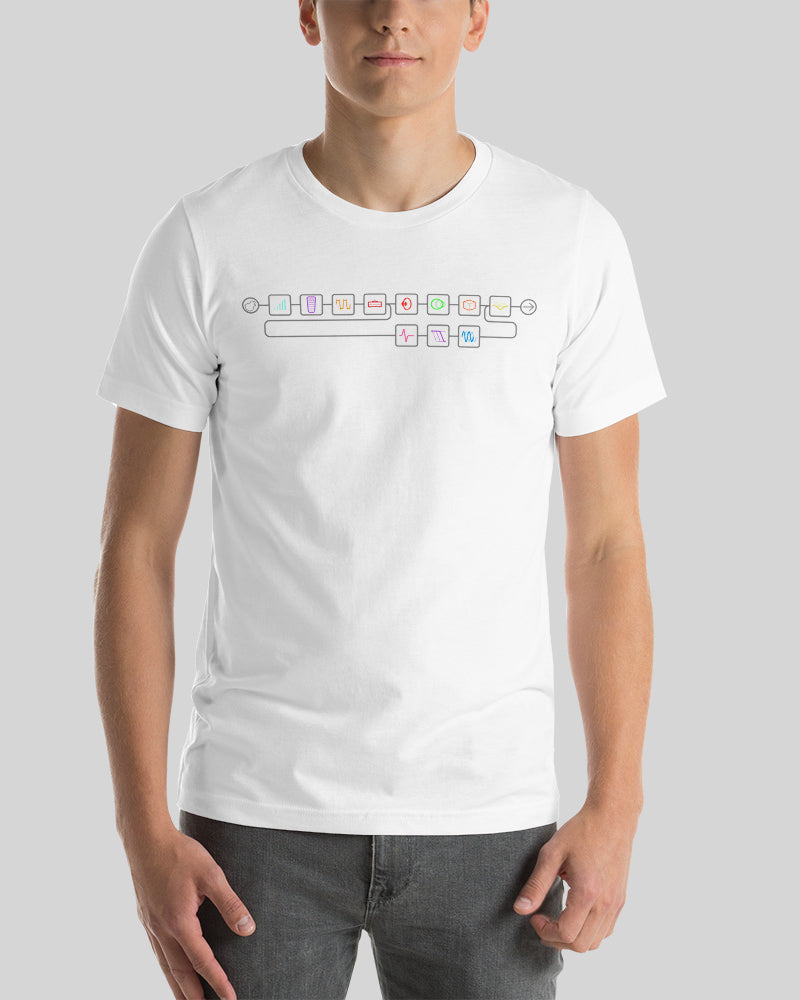 Line 6 Signal Flow T-Shirt - White - Photo 9