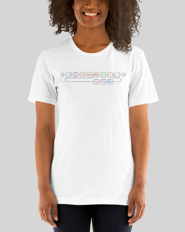 Line 6 Signal Flow T-Shirt - White - Photo 5