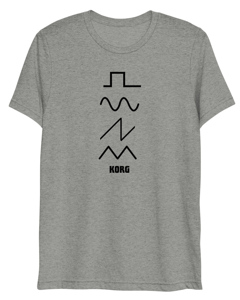 KORG Waveforms Tri-Blend T-Shirt - Light Heather Gray - Photo 4