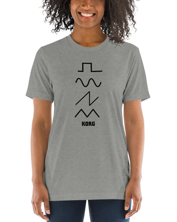KORG Waveforms Tri-Blend T-Shirt - Light Heather Gray - Photo 6