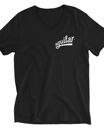 Aguilar Logo Unisex Short Sleeve V-Neck T-Shirt  - Black