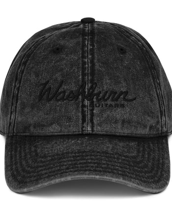 Washburn Vintage Style Embroidered Hat  - Black