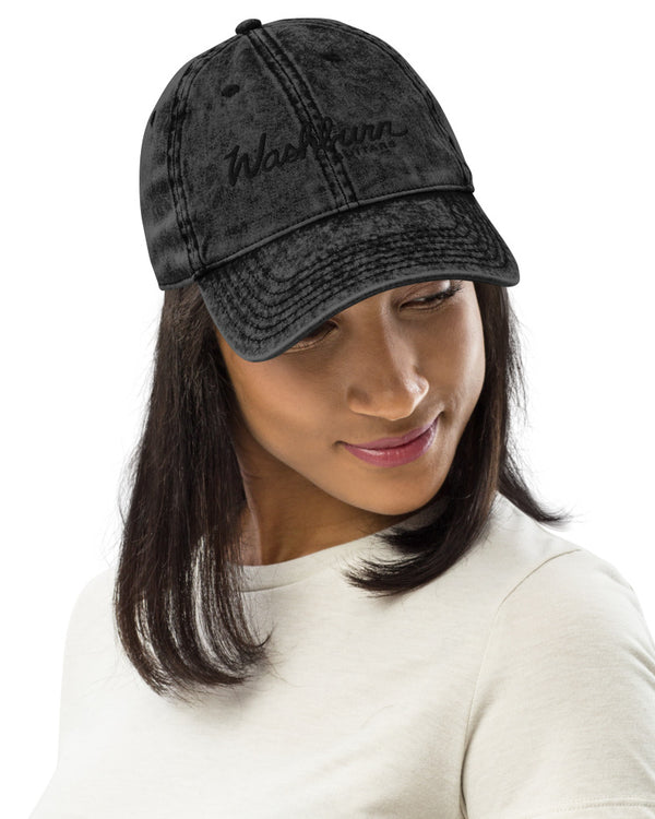Washburn Vintage Style Embroidered Hat - Black - Photo 6