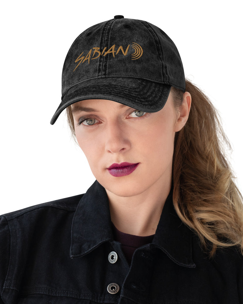 SABIAN Vintage Cotton Twill Hat - Black - Photo 5