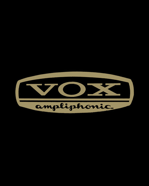 VOX Ampliphonic Unisex Short Sleeve V-Neck T-Shirt  - Black
