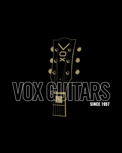 VOX Guitars Unisex Short Sleeve V-Neck T-Shirt  - Black