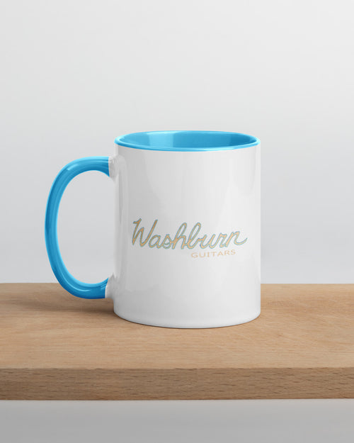 Washburn Mug with Color Inside  - Ivory - Blue