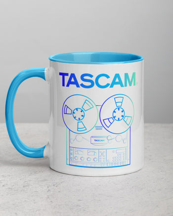 TASCAM Reel to Reel Mug  - Ocean Blue