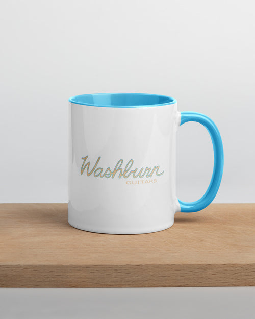Washburn Mug with Color Inside  - Ivory - Blue