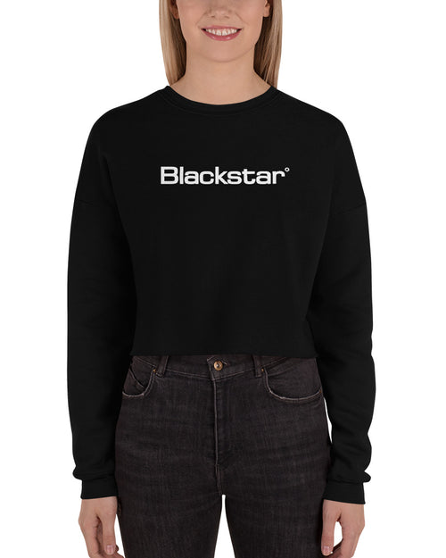 Blackstar Cropped Sweatshirt  - Black