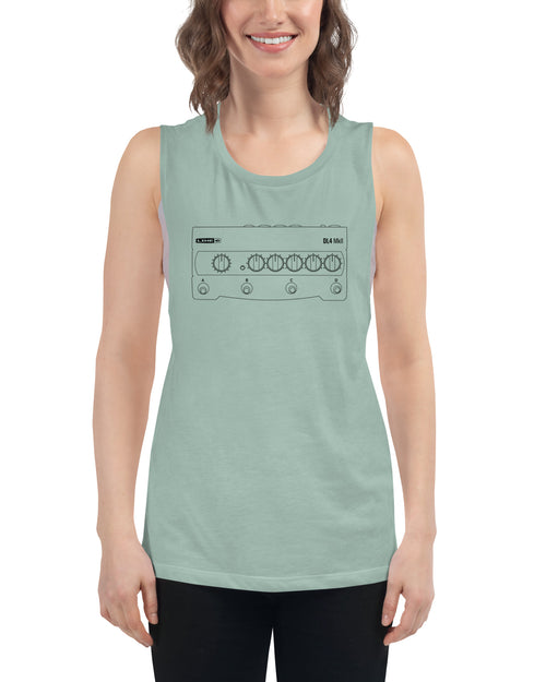 Line 6 DL4 MkII Line Art Ladies’ Muscle Tank  - Dusty Blue