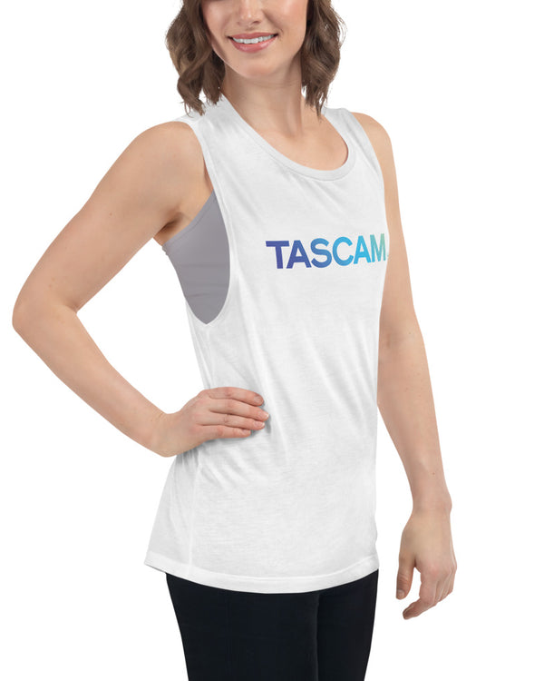 TASCAM Logo Ladies’ Muscle Tank - Ocean Blue - Photo 6