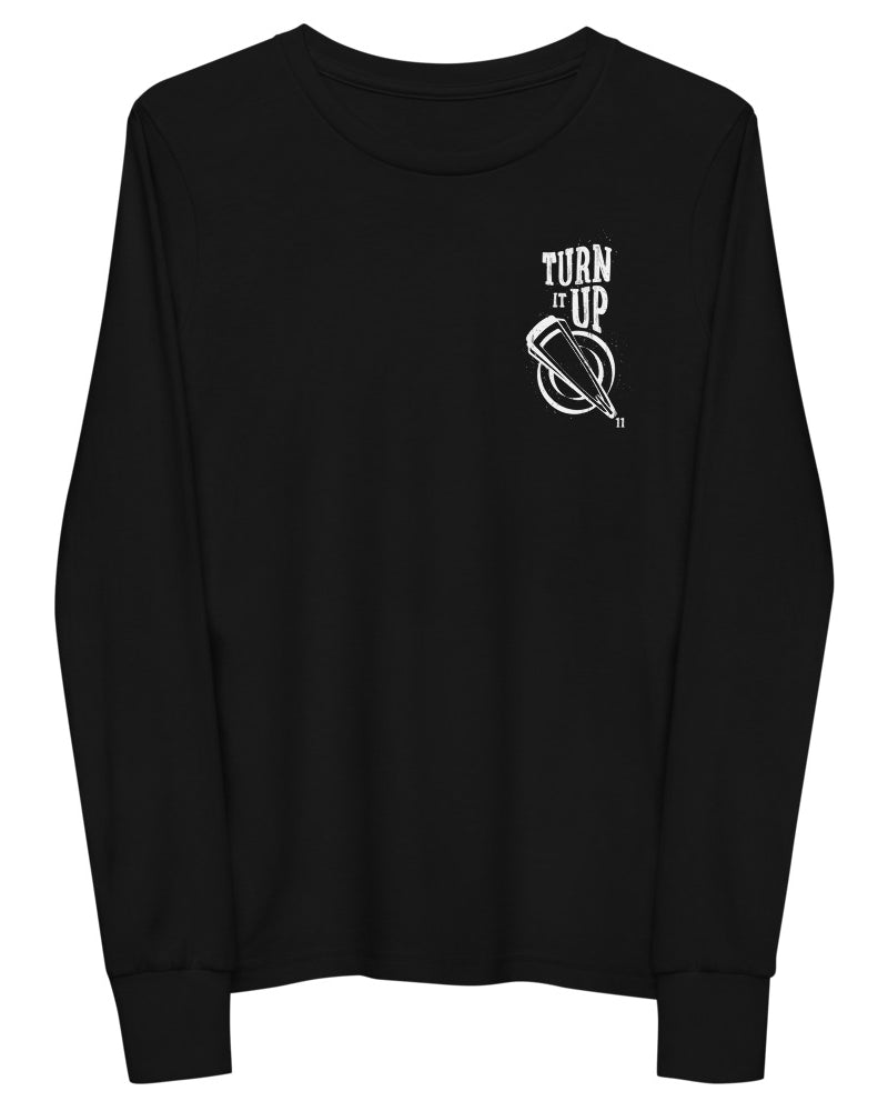 Turn It Up Youth Long Sleeve T-Shirt - Black - Photo 10