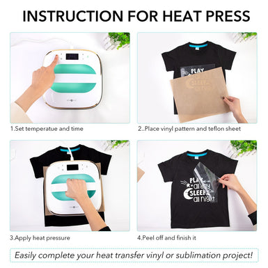 HTVRONT Heat Press Mat for Cricut: Heat Press Pad 11.5x11.5 for Craft  Vinyl Ironing Insulation Transfer, Double Sides Applicable Heat Mat for  Heat