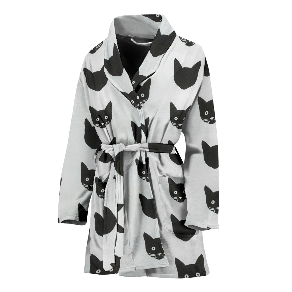 Bombay Cat Pattern Print Women's Bath Robe