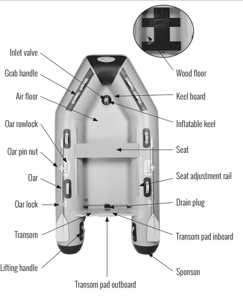 Seago 230 AF Air Deck Tender Inflatable Dinghy 4