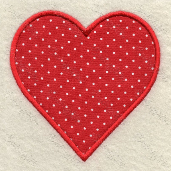 Embroidery design - applique heart by Embrighter