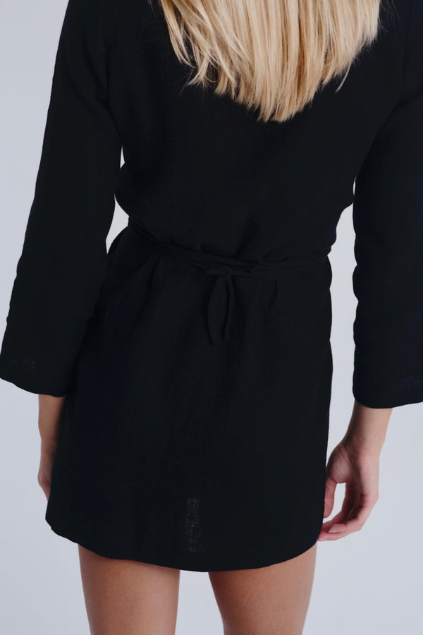 Wrapped Blazer Dress Black