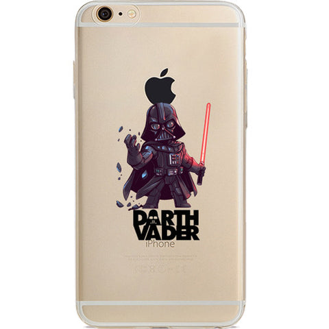 Star Wars Darth Vader Jelly Clear Case For Apple Iphone 66s Plus 55