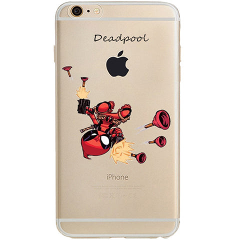Deadpool Jelly Clear Case For Apple Iphone 66s Plus 55
